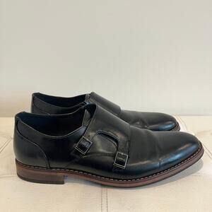 Nordstrom Abound Black Nico Double Monk Strap Loafers